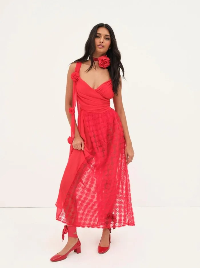 Women Dresses For Love and Lemons Hannah Maxi Dress Red Women Dresses For Love and Lemons Hannah Maxi Dress Red