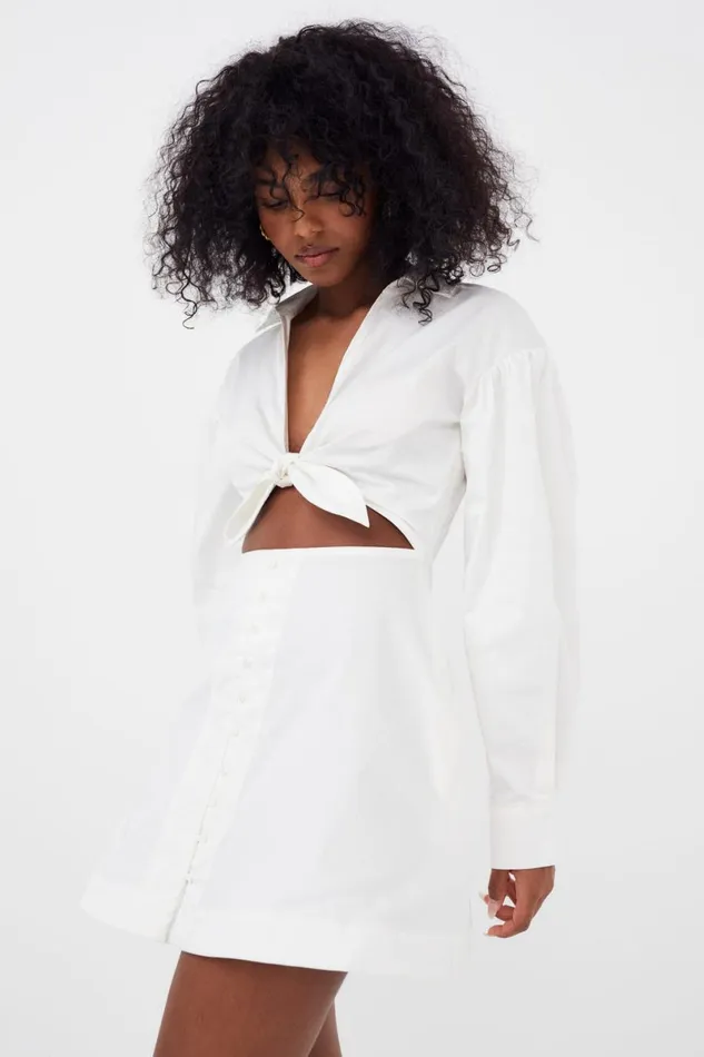 Women Dresses For Love and Lemons Jocelyn Mini Dress White Women Dresses For Love and Lemons Jocelyn Mini Dress White