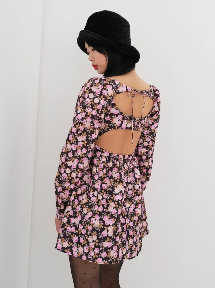 Women Dresses For Love and Lemons Kate Long Sleeve Mini Dress Black Women Dresses For Love and Lemons Kate Long Sleeve Mini Dress Black