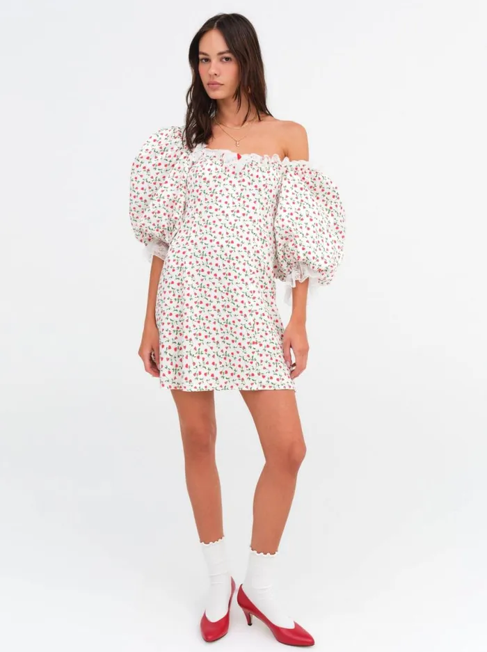 Women Dresses For Love and Lemons Nora Mini Dress White Women Dresses For Love and Lemons Nora Mini Dress White