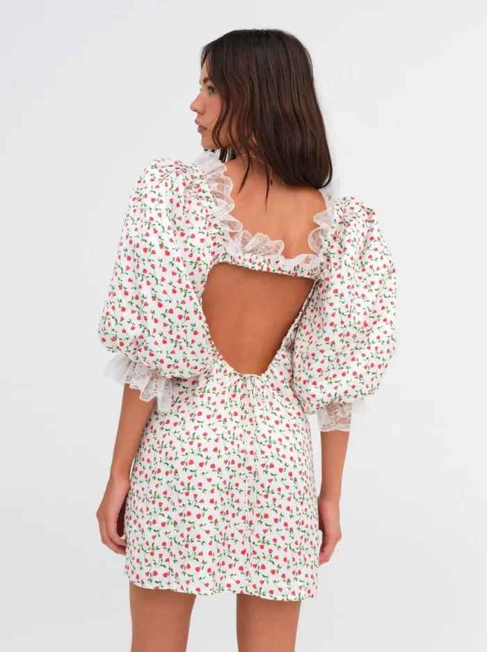 Women Dresses For Love and Lemons Nora Mini Dress White Women Dresses For Love and Lemons Nora Mini Dress White