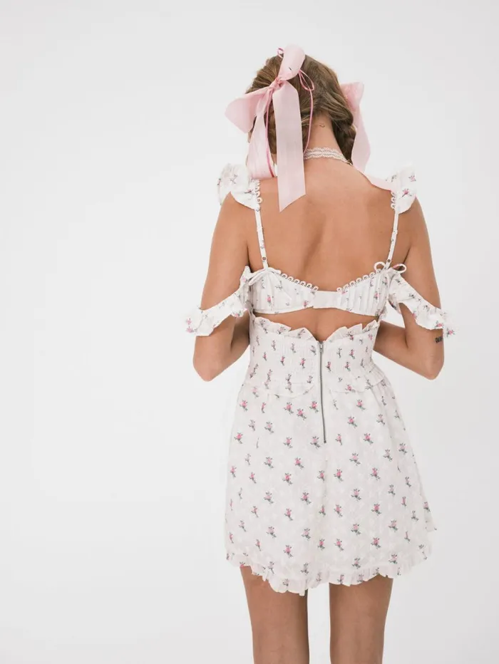 Women Dresses For Love and Lemons Palmero Mini Dress White Women Dresses For Love and Lemons Palmero Mini Dress White