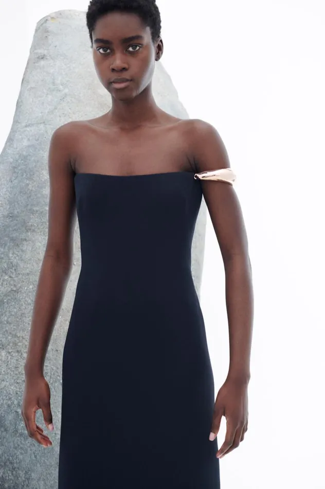 Women Dresses Gabriela Hearst Anica Dress In Black Wool Silk Cady