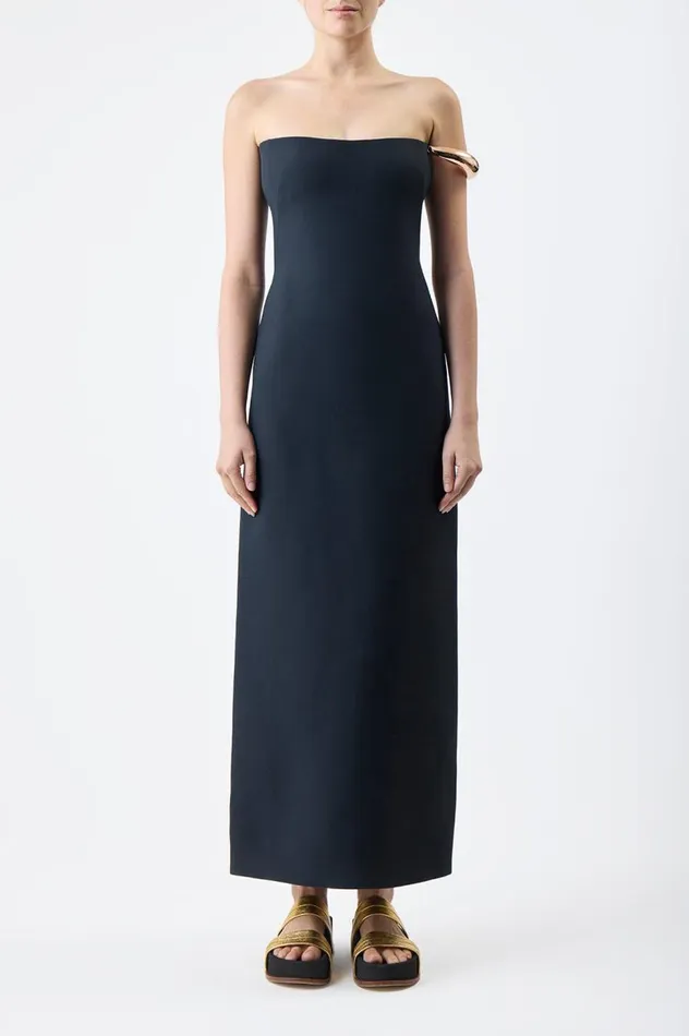 Women Dresses Gabriela Hearst Anica Dress In Black Wool Silk Cady