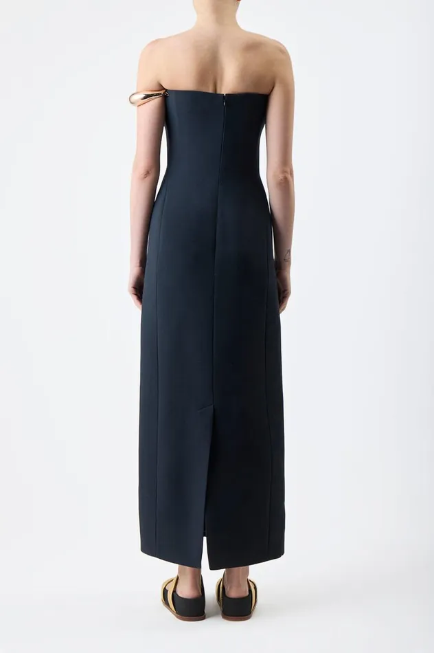 Women Dresses Gabriela Hearst Anica Dress In Black Wool Silk Cady