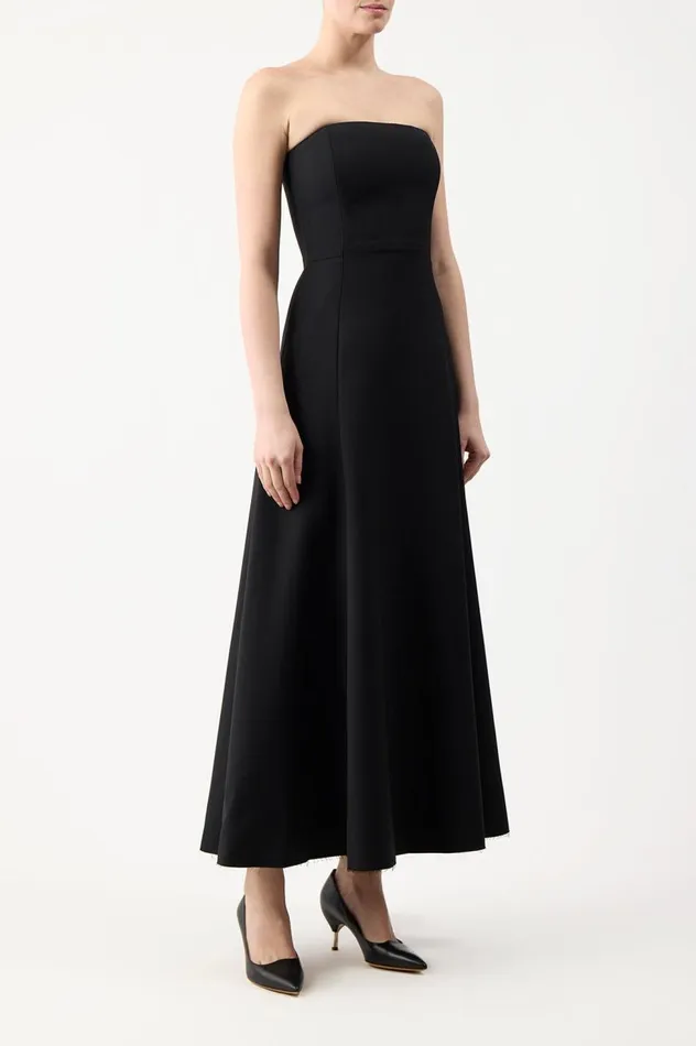 Women Dresses Gabriela Hearst Arion Dress In Black Sportswear Wool