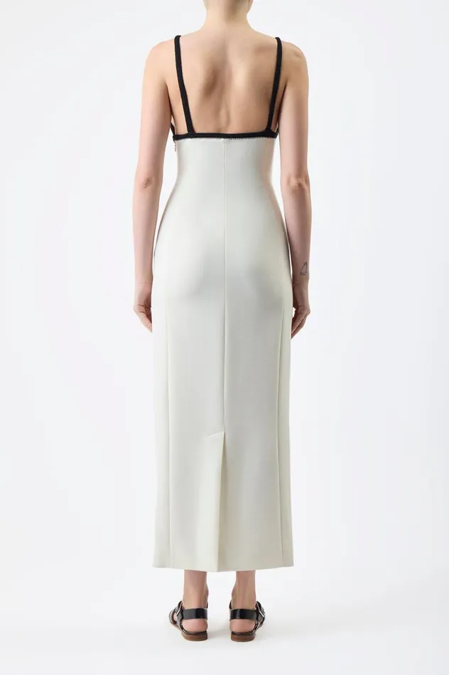 Women Dresses Gabriela Hearst Edina Dress In Ivory DoubleFace Wool Crepe