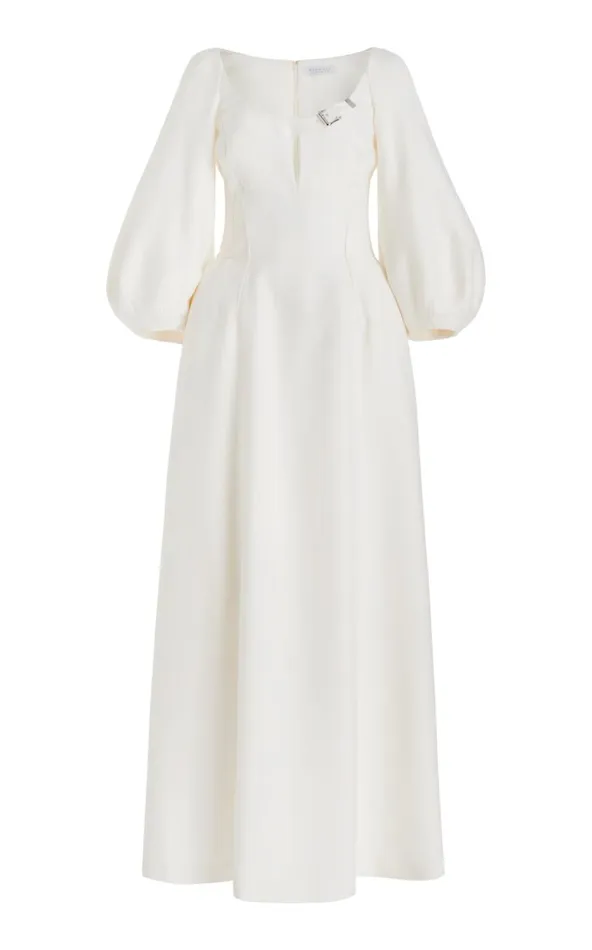 Women Dresses Gabriela Hearst Madyn Sequin Dress In Ivory Virgin Wool