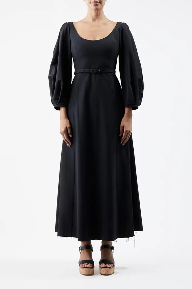 Women Dresses Gabriela Hearst Mena Dress In Black Washed Silk