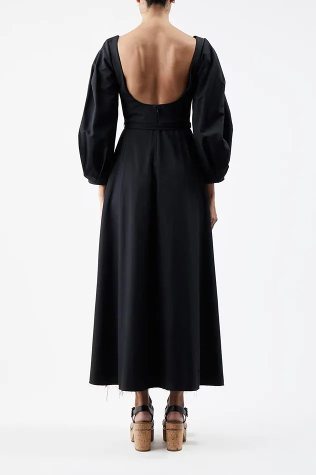 Women Dresses Gabriela Hearst Mena Dress In Black Washed Silk