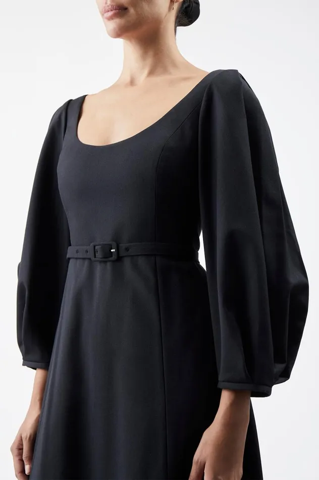 Women Dresses Gabriela Hearst Mena Dress In Black Washed Silk