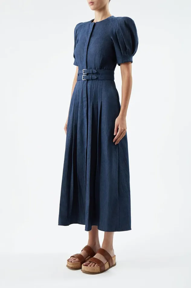 Women Dresses Gabriela Hearst Patricia Dress In Organic Raw Denim