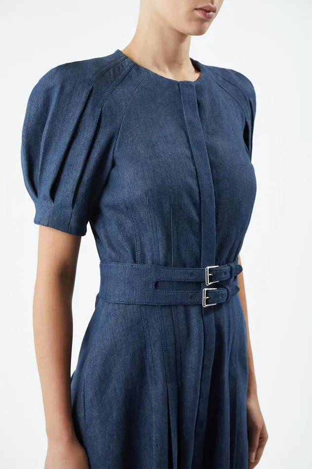 Women Dresses Gabriela Hearst Patricia Dress In Organic Raw Denim