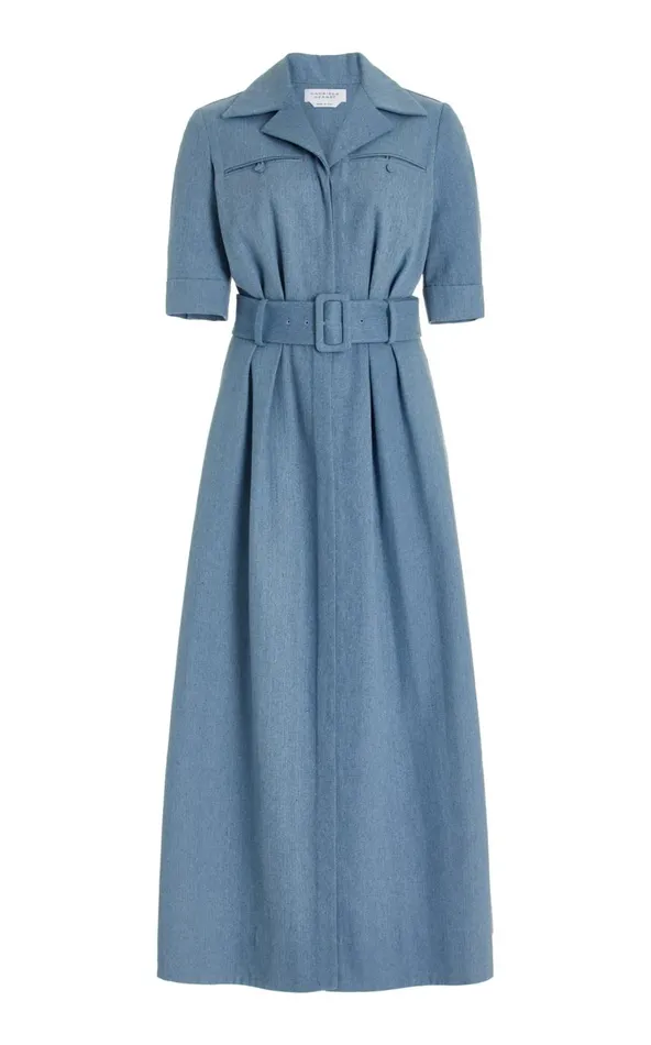 Women Dresses Gabriela Hearst Simone Shirtdress In Light Blue Upcycled Denim
