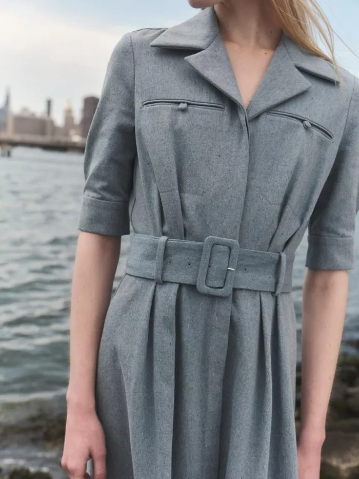 Women Dresses Gabriela Hearst Simone Shirtdress In Light Blue Upcycled Denim