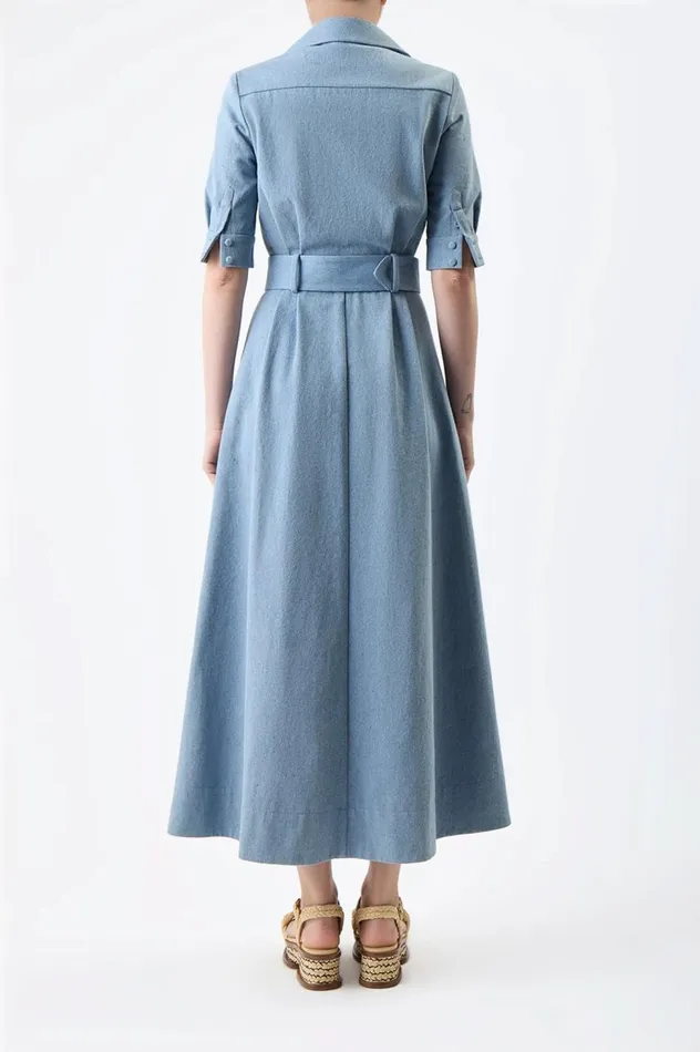 Women Dresses Gabriela Hearst Simone Shirtdress In Light Blue Upcycled Denim
