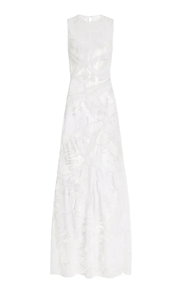 Women Dresses Gabriela Hearst Tati Crochet Dress In White Cotton