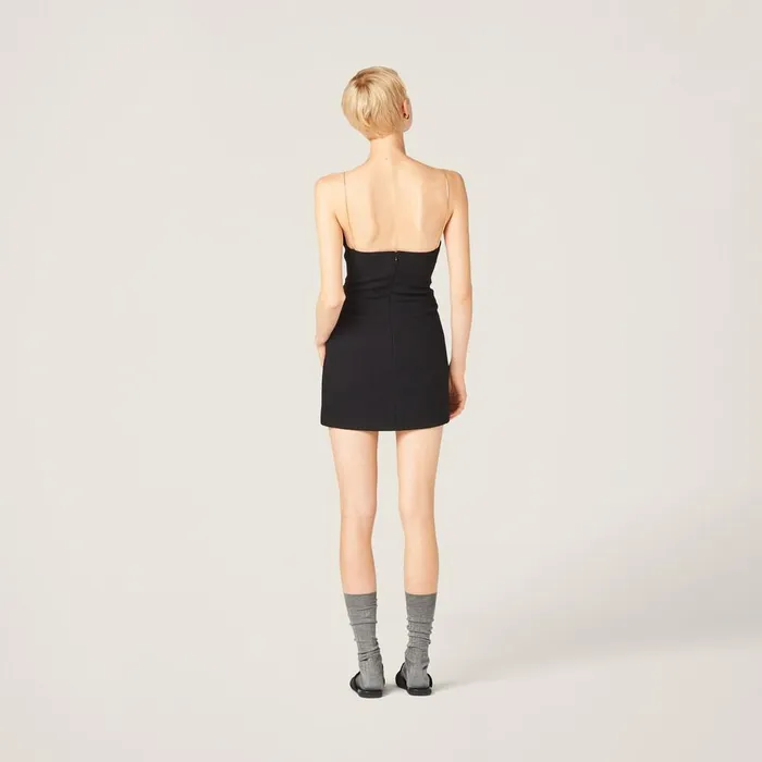 Women Dresses Miu Miu Stretch Boucl Minidress Black