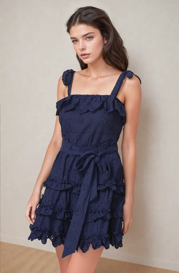 Women Dresses YUMI KIM AMIRA DRESS California Eyelet Navy