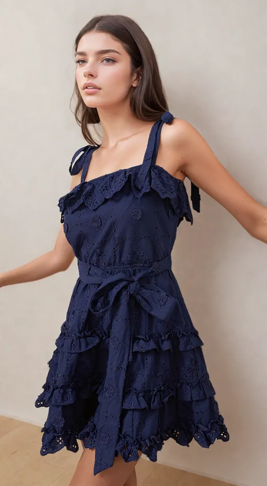 Women Dresses YUMI KIM AMIRA DRESS California Eyelet Navy