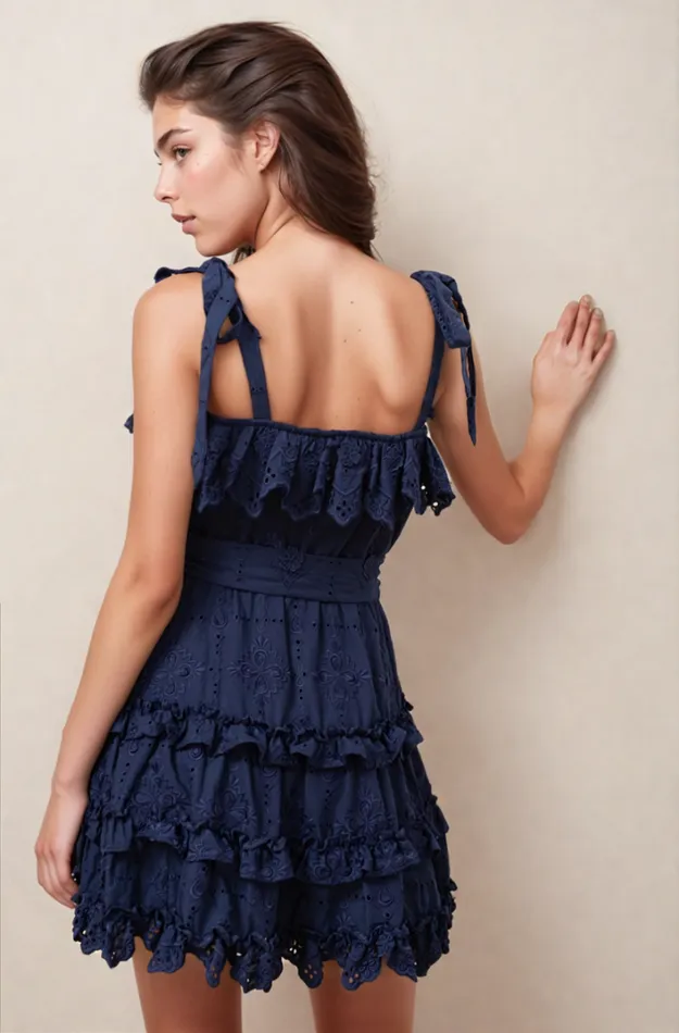Women Dresses YUMI KIM AMIRA DRESS California Eyelet Navy