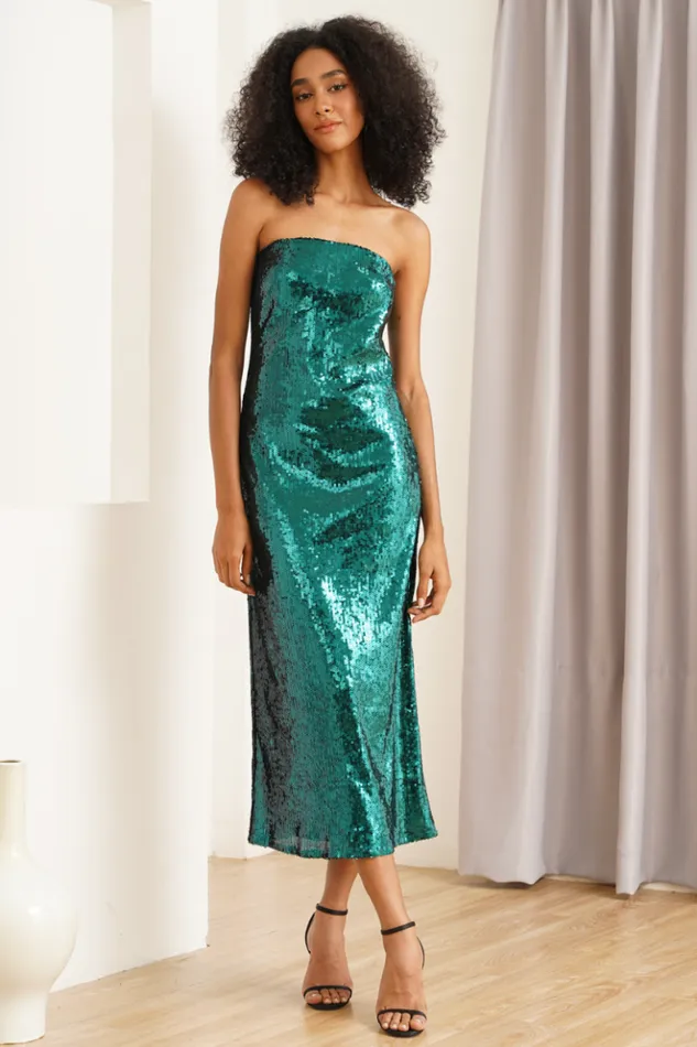 Women Dresses YUMI KIM ARIANA DRESS Emerald Sequins