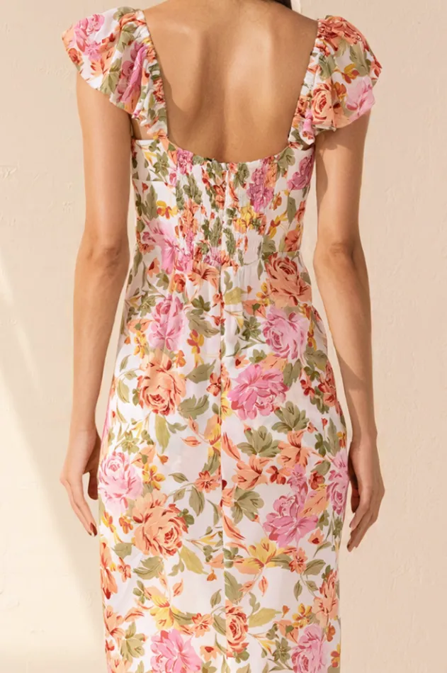 Women Dresses YUMI KIM BARLOW DRESS Party Floral Midi Dress Dreamland Garden