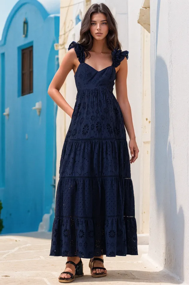 Women Dresses YUMI KIM PRESTON DRESS Navy Eyelet