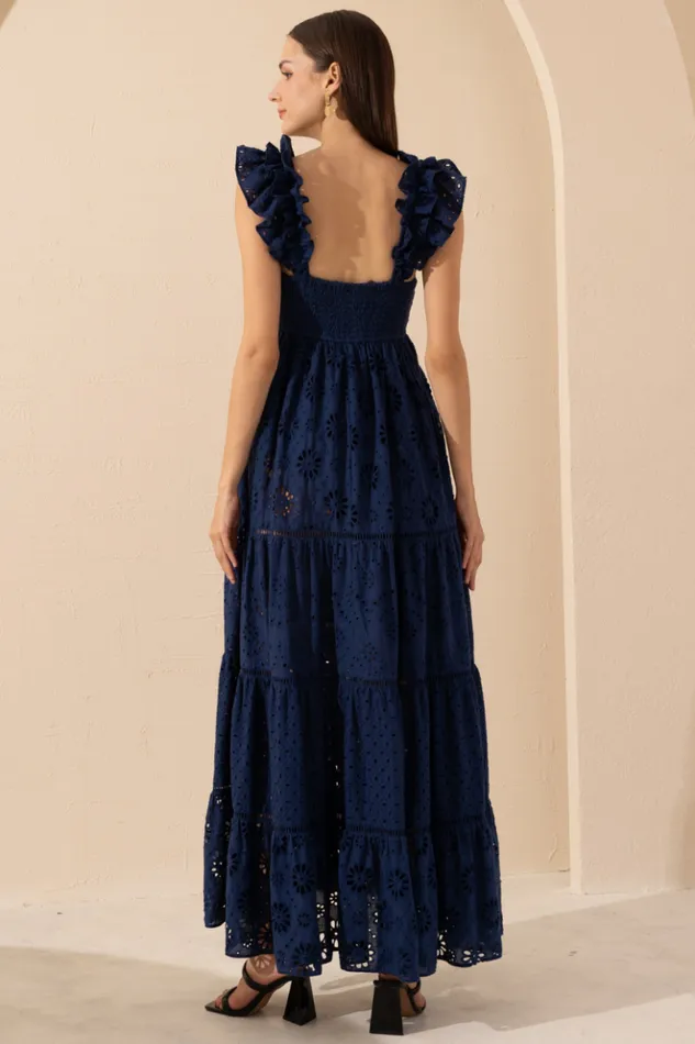 Women Dresses YUMI KIM PRESTON DRESS Navy Eyelet