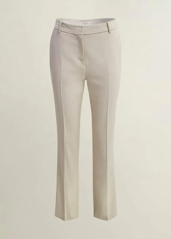 Women Ellen Straight Trousers Buff Grey Hobbs Trousers