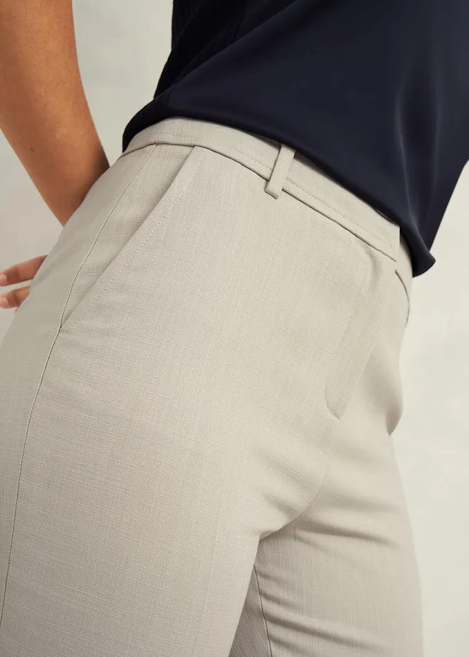 Women Ellen Straight Trousers Buff Grey Hobbs Trousers