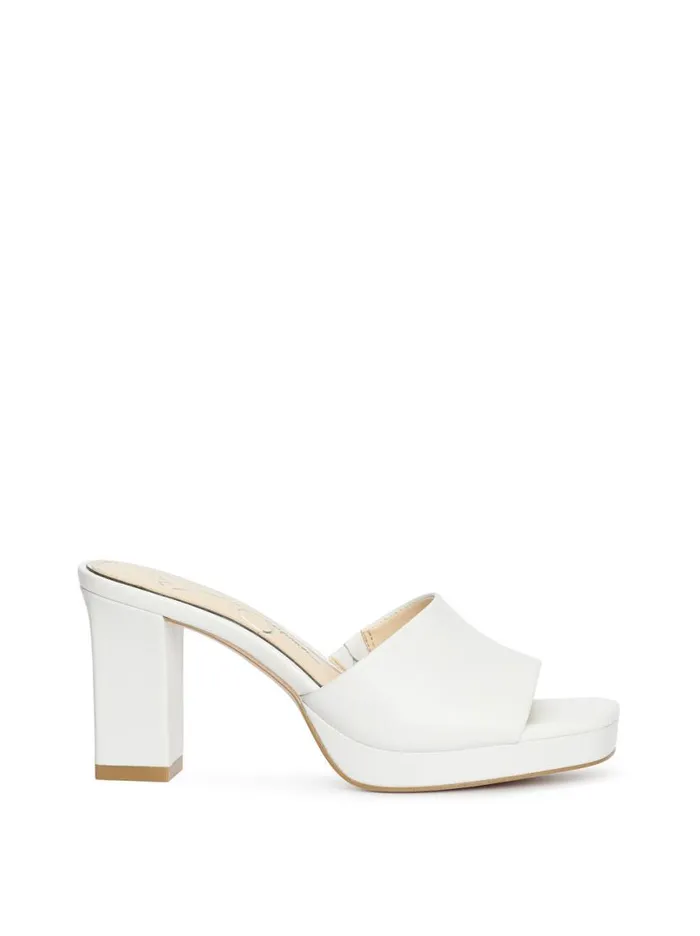 Women Elyzza High Heel Slide In White Jessica Simpson Platforms