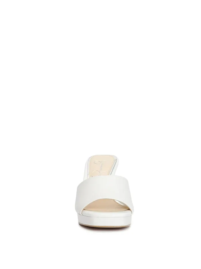Women Elyzza High Heel Slide In White Jessica Simpson Platforms