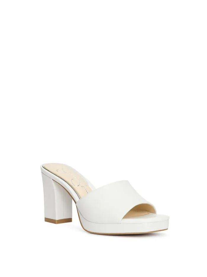 Women Elyzza High Heel Slide In White Jessica Simpson Platforms