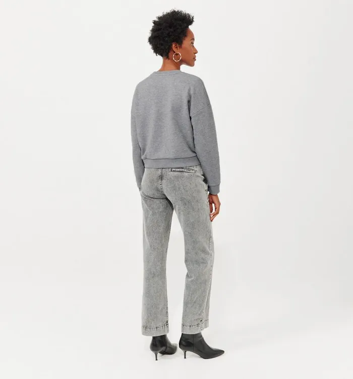 Women Embellished Sweatshirt 8211 Light Grey Promod Jumpers And Cardigans Women Embellished Sweatshirt 8211 Light Grey Promod Jumpers And Cardigans