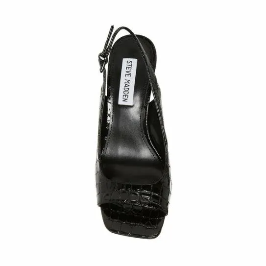 Women ESME BLACK CROCODILE Black Crocodile Steve Madden Heels Women ESME BLACK CROCODILE Black Crocodile Steve Madden Heels