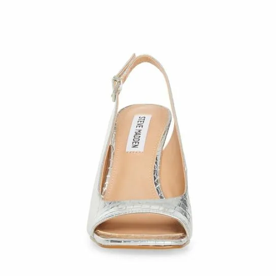 Women ESME SILVER CROCODILE Silver Croco Steve Madden Heels Women ESME SILVER CROCODILE Silver Croco Steve Madden Heels