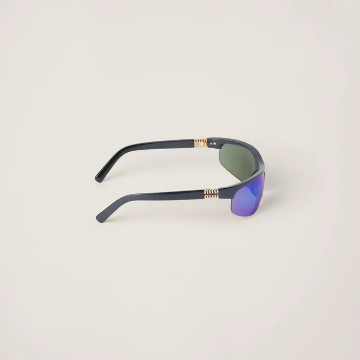 Women Eyewear Miu Miu Miu Miu Runway Sunglasses Mirrored Cyan Lenses Women Eyewear Miu Miu Miu Miu Runway Sunglasses Mirrored Cyan Lenses