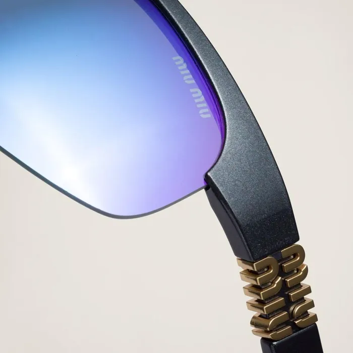 Women Eyewear Miu Miu Miu Miu Runway Sunglasses Mirrored Cyan Lenses Women Eyewear Miu Miu Miu Miu Runway Sunglasses Mirrored Cyan Lenses
