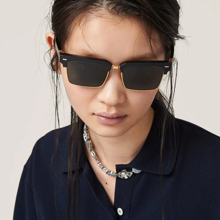Women Eyewear Miu Miu Miu Miu Runway Sunglasses Slate Gray Lenses Women Eyewear Miu Miu Miu Miu Runway Sunglasses Slate Gray Lenses