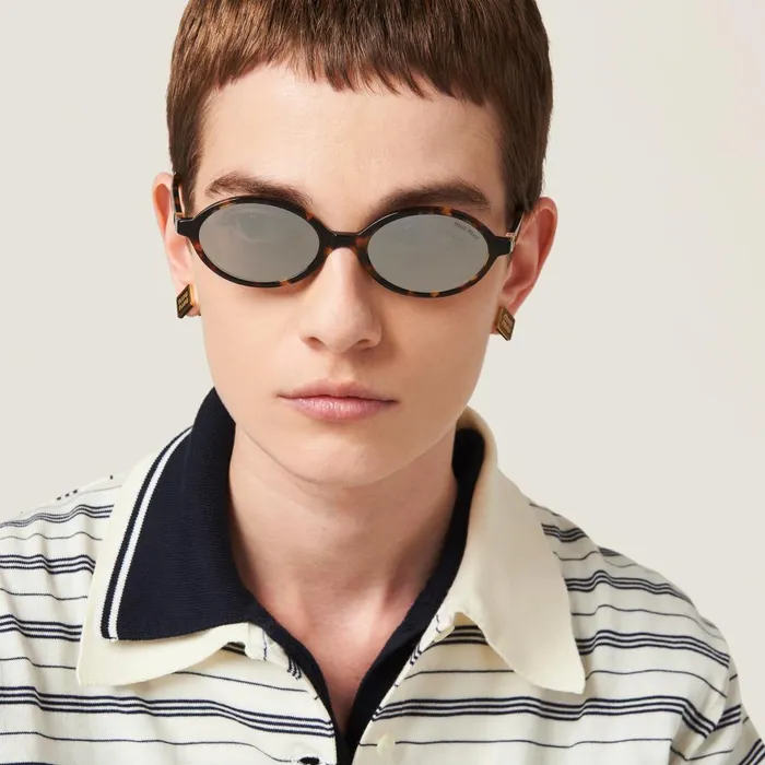 Women Eyewear Miu Miu Miu Regard Sunglasses Chromeplated Lenses Women Eyewear Miu Miu Miu Regard Sunglasses Chromeplated Lenses