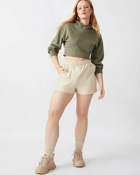 Women FAUX THE RECORD SHORT BONE Bone Steve Madden Bottoms Women FAUX THE RECORD SHORT BONE Bone Steve Madden Bottoms