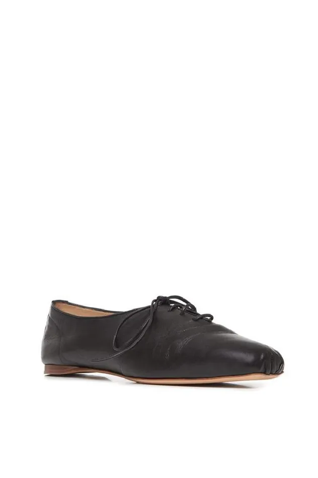 Women Flats Gabriela Hearst Maya Flat Shoe In Black Leather