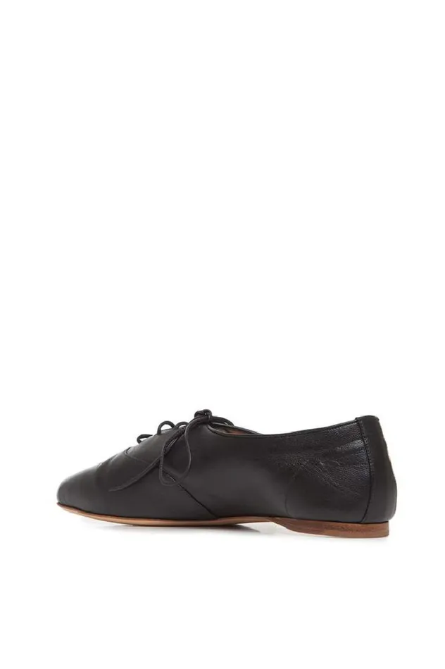 Women Flats Gabriela Hearst Maya Flat Shoe In Black Leather