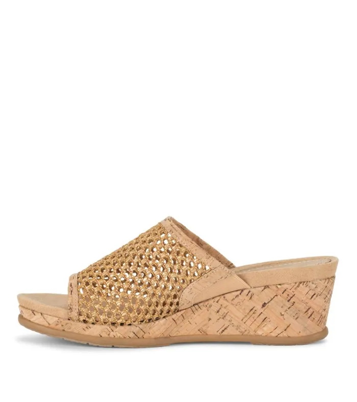 Women Flossey Wedge Slide Sandal Natural Baretraps Slides and Slip On Sandals