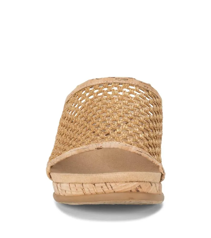 Women Flossey Wedge Slide Sandal Natural Baretraps Slides and Slip On Sandals