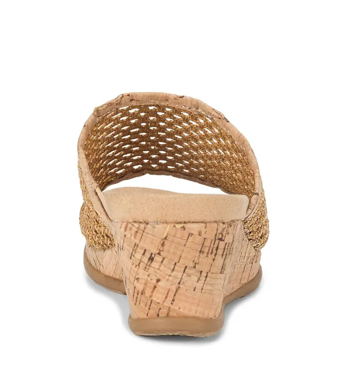 Women Flossey Wedge Slide Sandal Natural Baretraps Slides and Slip On Sandals