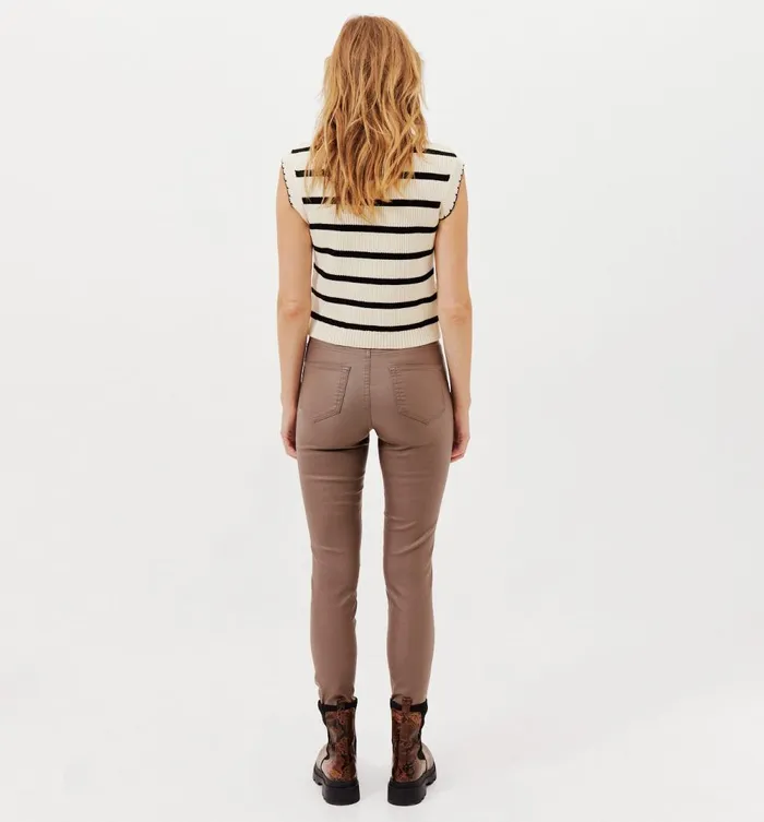 Women Gaspard Coated Skinny Jeans 8211 Cognac Brown Promod Jeans Women Gaspard Coated Skinny Jeans 8211 Cognac Brown Promod Jeans