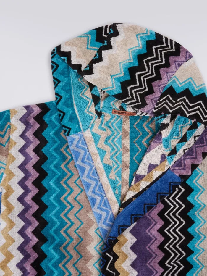 Women Giacomo Hooded Bathrobe Multicoloured Missoni Bathrobes Women Giacomo Hooded Bathrobe Multicoloured Missoni Bathrobes