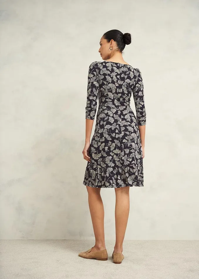 Women Ginny Jersey Dress Navy Cream Hobbs Dresses and Jumpsuits